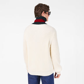 Knitted Quarter Zip Web Jumper