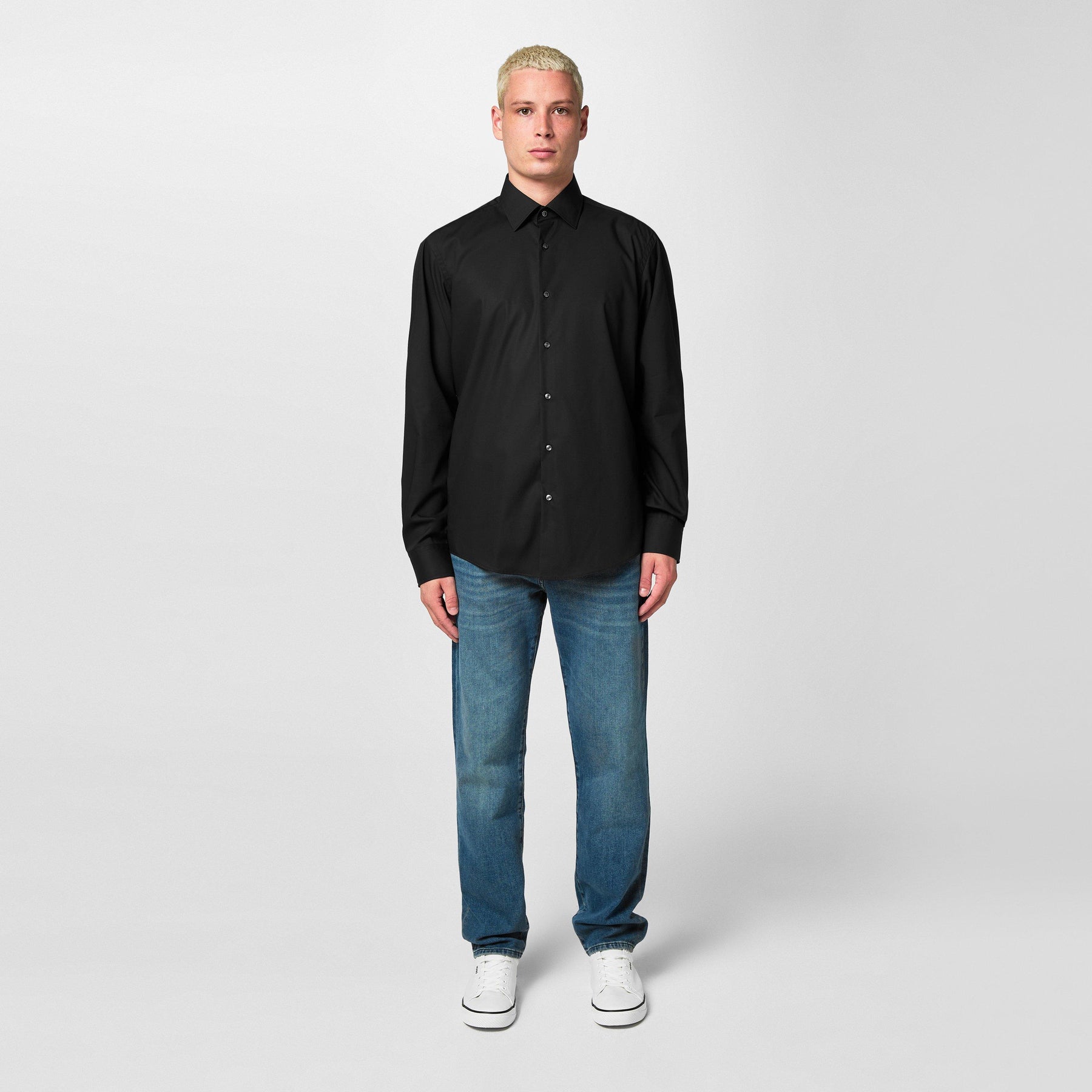 Men's Long Sleeve Plain Shirt