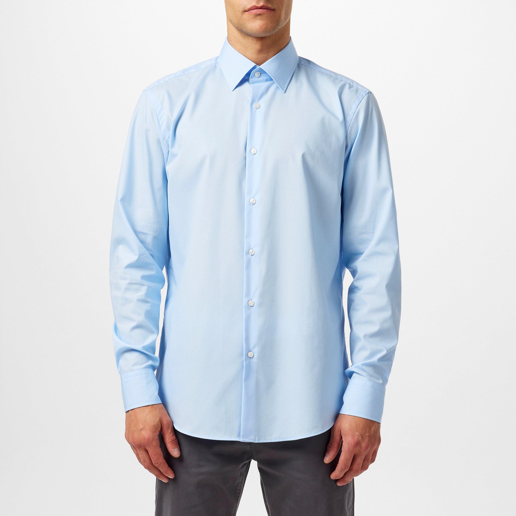 Men's Long Sleeve Plain Shirt