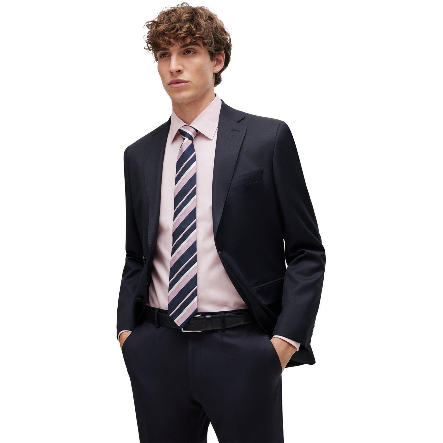 Men's HBB HHANK Trim Plain Long-Sleeve Shirt