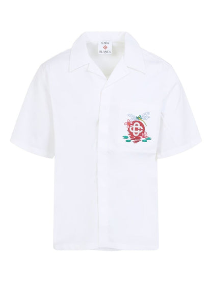 Casablanca logo-embroidered shirt