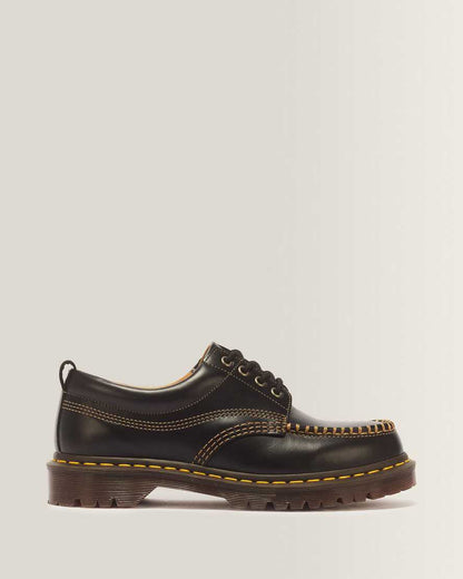 Lowell Leather Moc Toe Shoes — Black