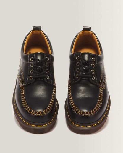 Lowell Leather Moc Toe Shoes — Black