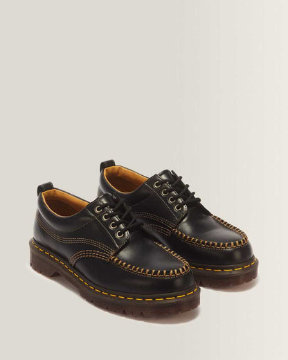 Lowell Leather Moc Toe Shoes — Black