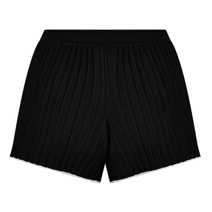 Le Maille Plissé Pleated Knitted Shorts