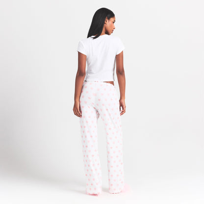 Logo Pointelle Straight Leg Pant