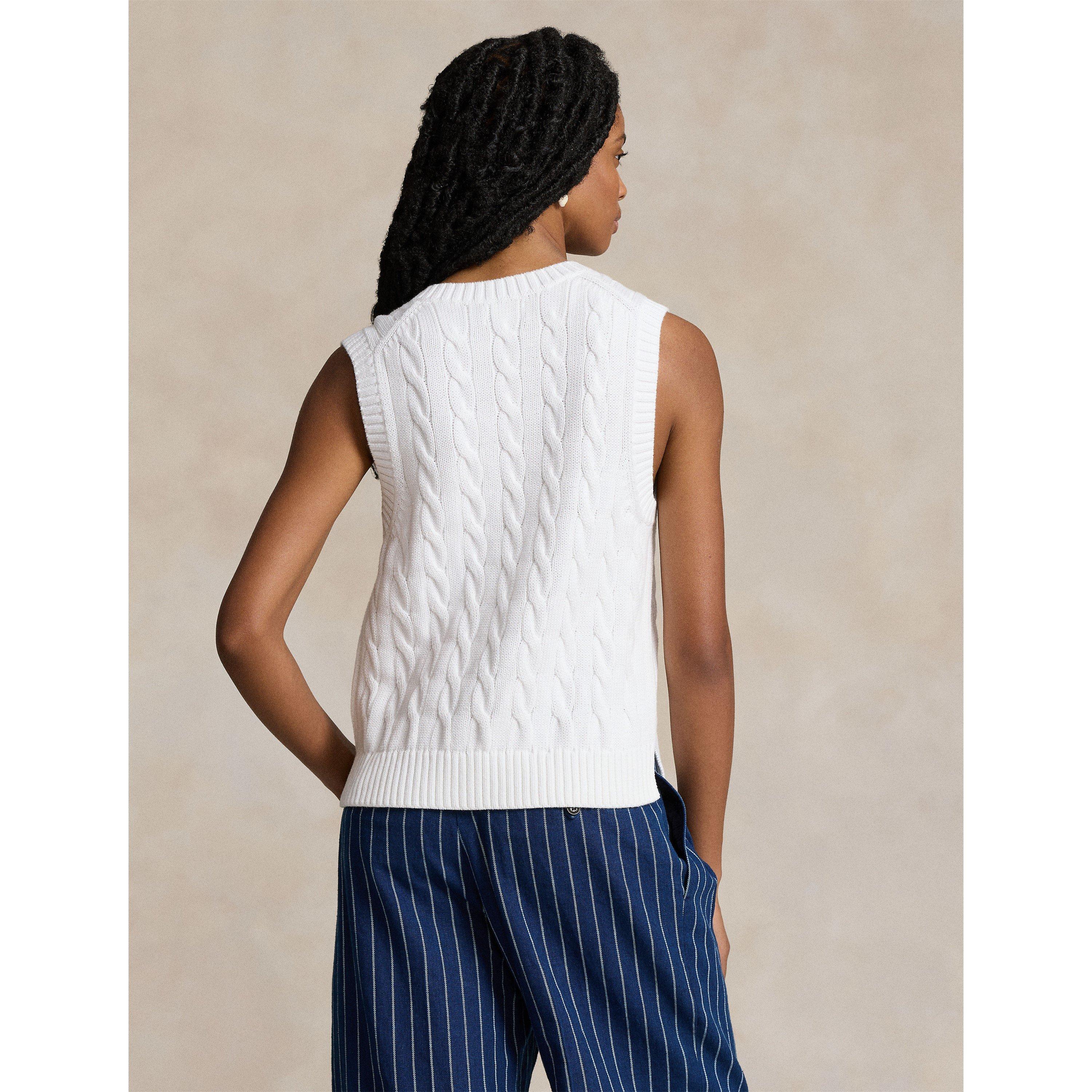 Cable Knit Sleeveless Jumper