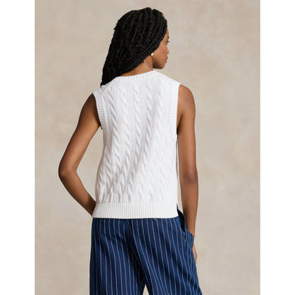 Cable Knit Sleeveless Jumper