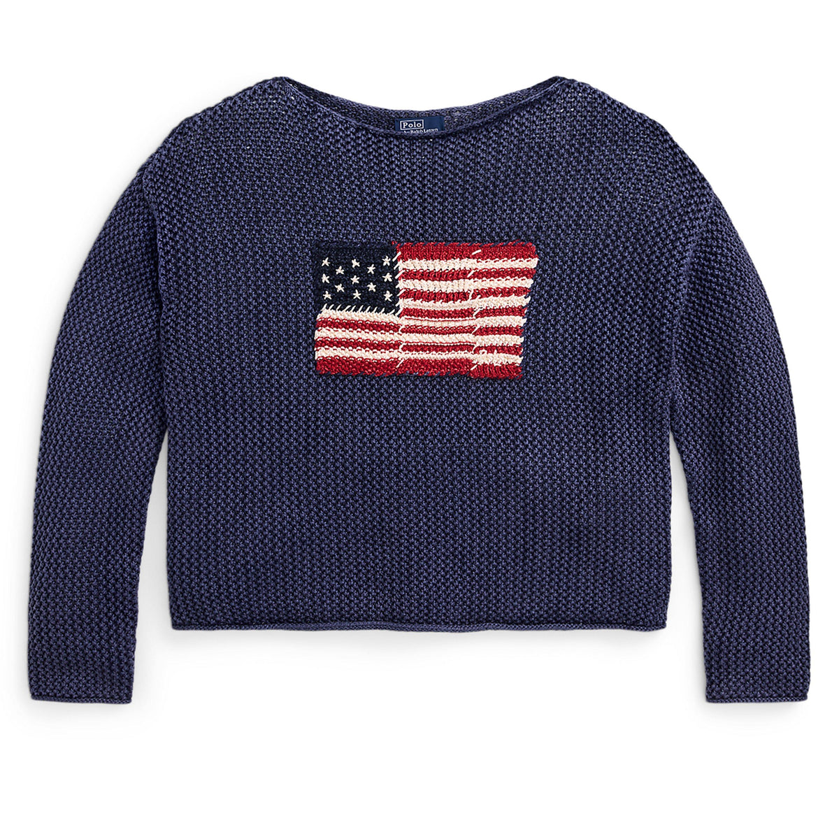 Flag Pointelle Cotton-Linen Jumper