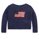 Flag Pointelle Cotton-Linen Jumper