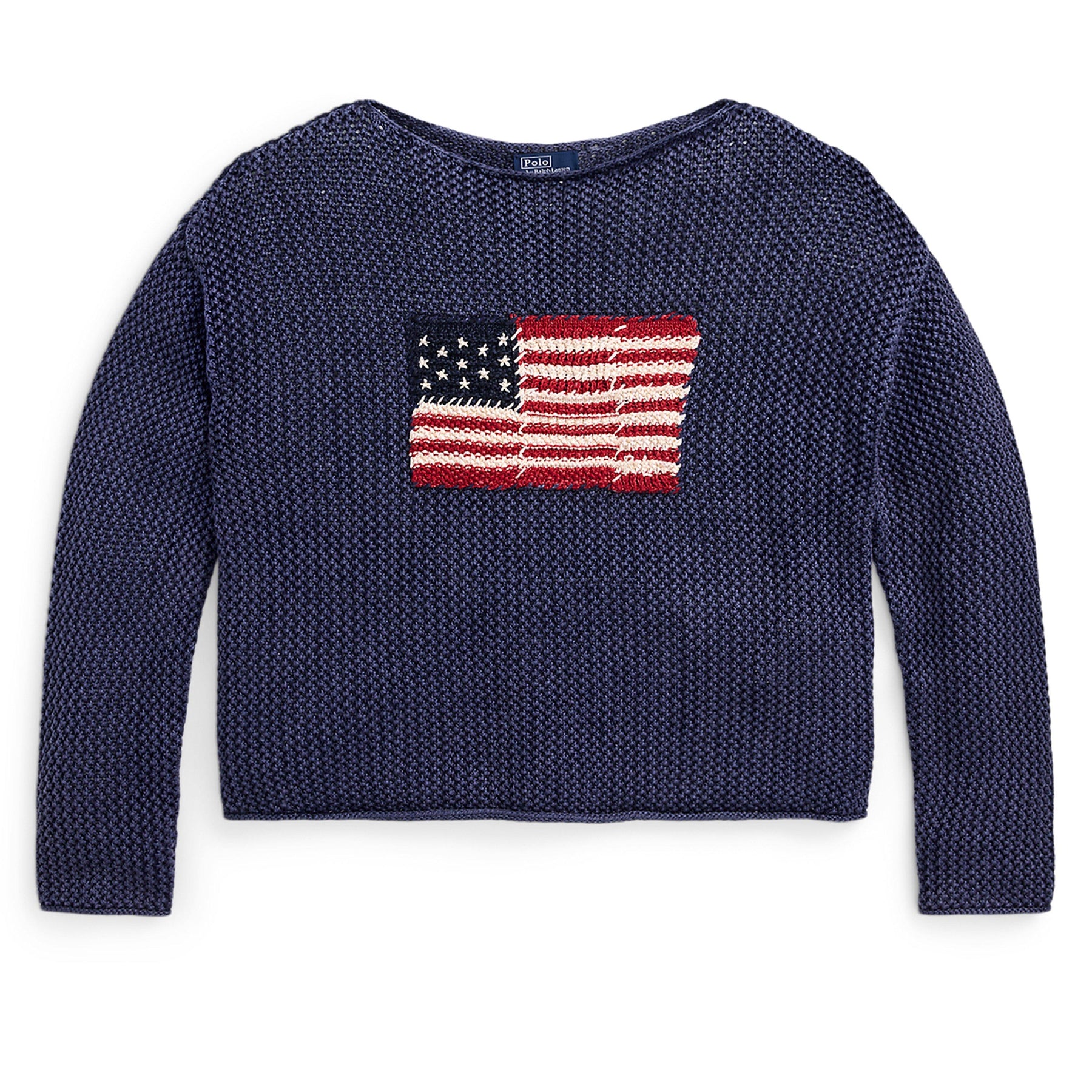 Flag Pointelle Cotton-Linen Jumper