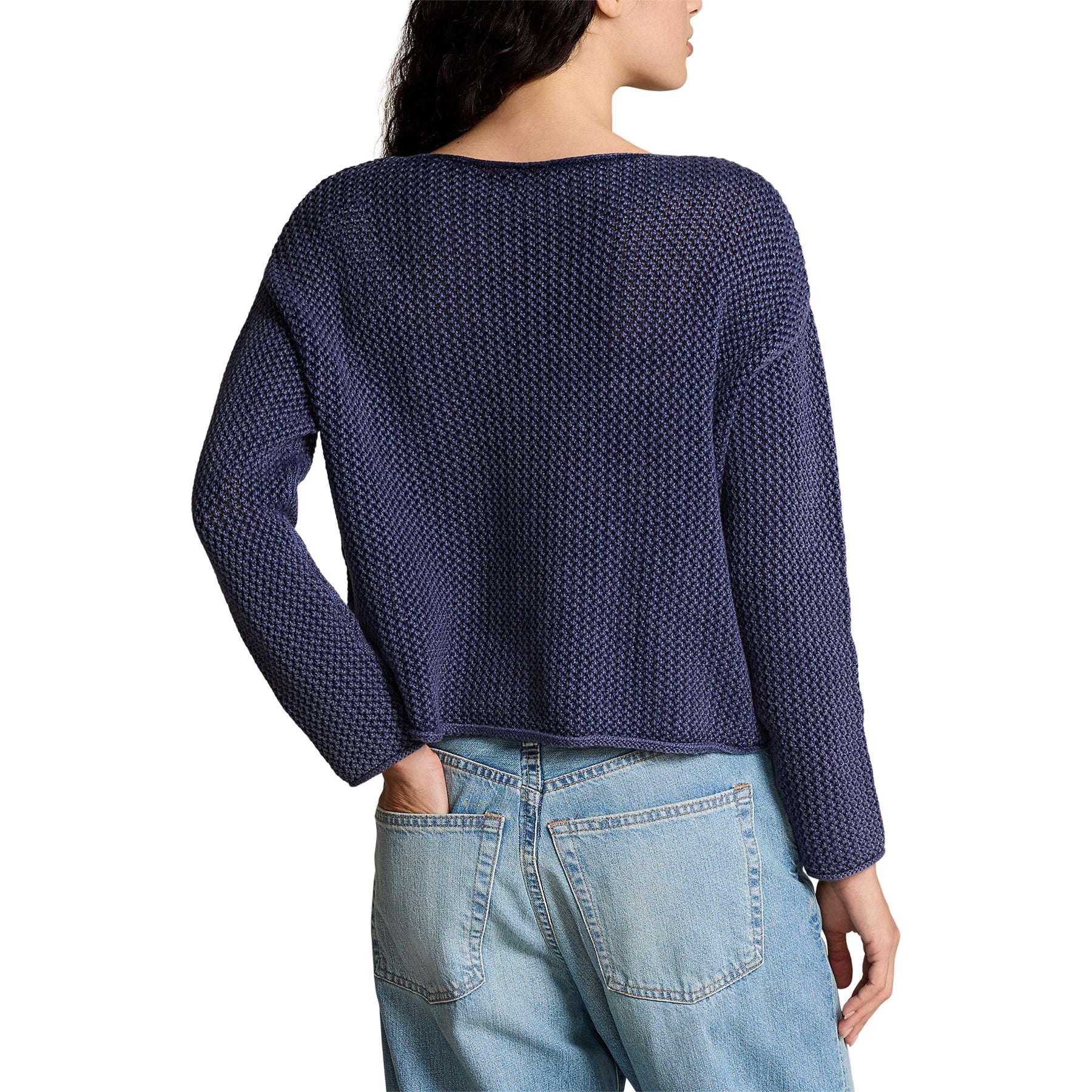 Flag Pointelle Cotton-Linen Jumper