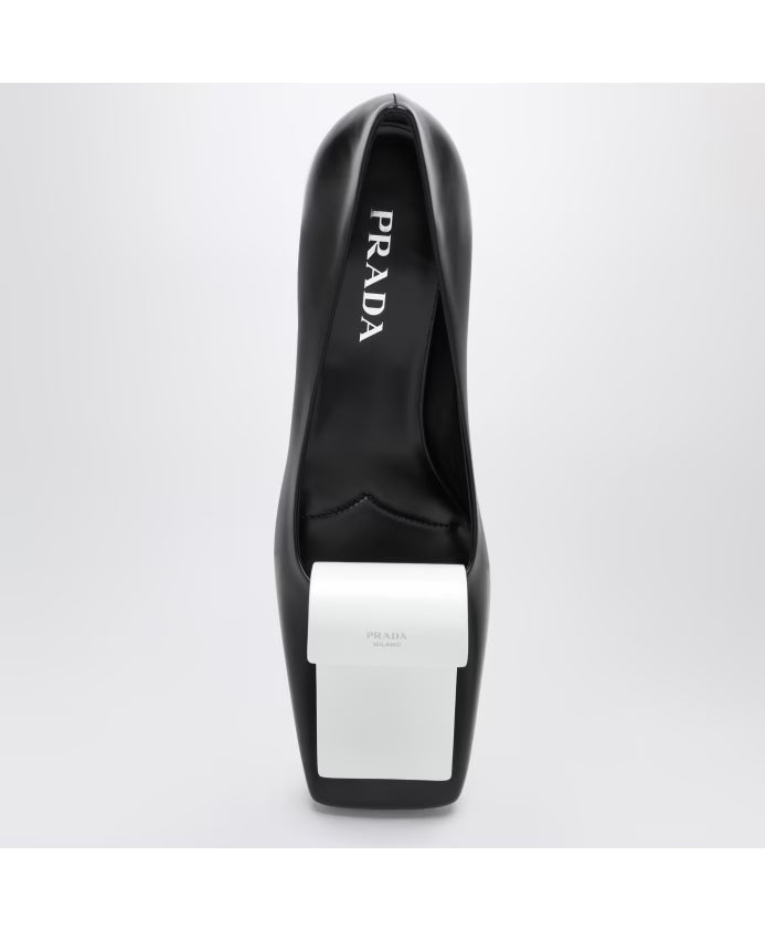 Prada Black Heeled Decollete Shoes