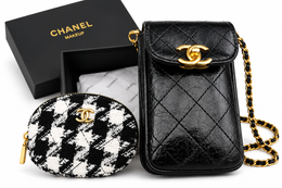 Black & Gold Hardware Make Up Bag & Coin Purse & Pouch VIP GIFT