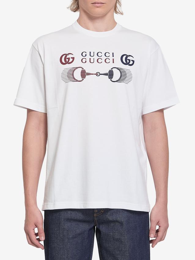 GUCCI Printed cotton jersey T-shirt