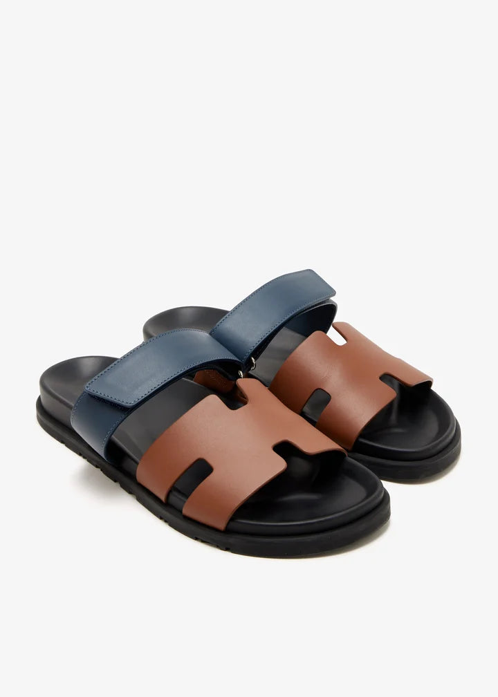 Chypre sandals in Navy &Natural