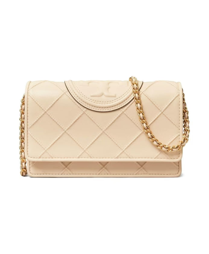 White Shoulder Bag Soft Chain Wallet