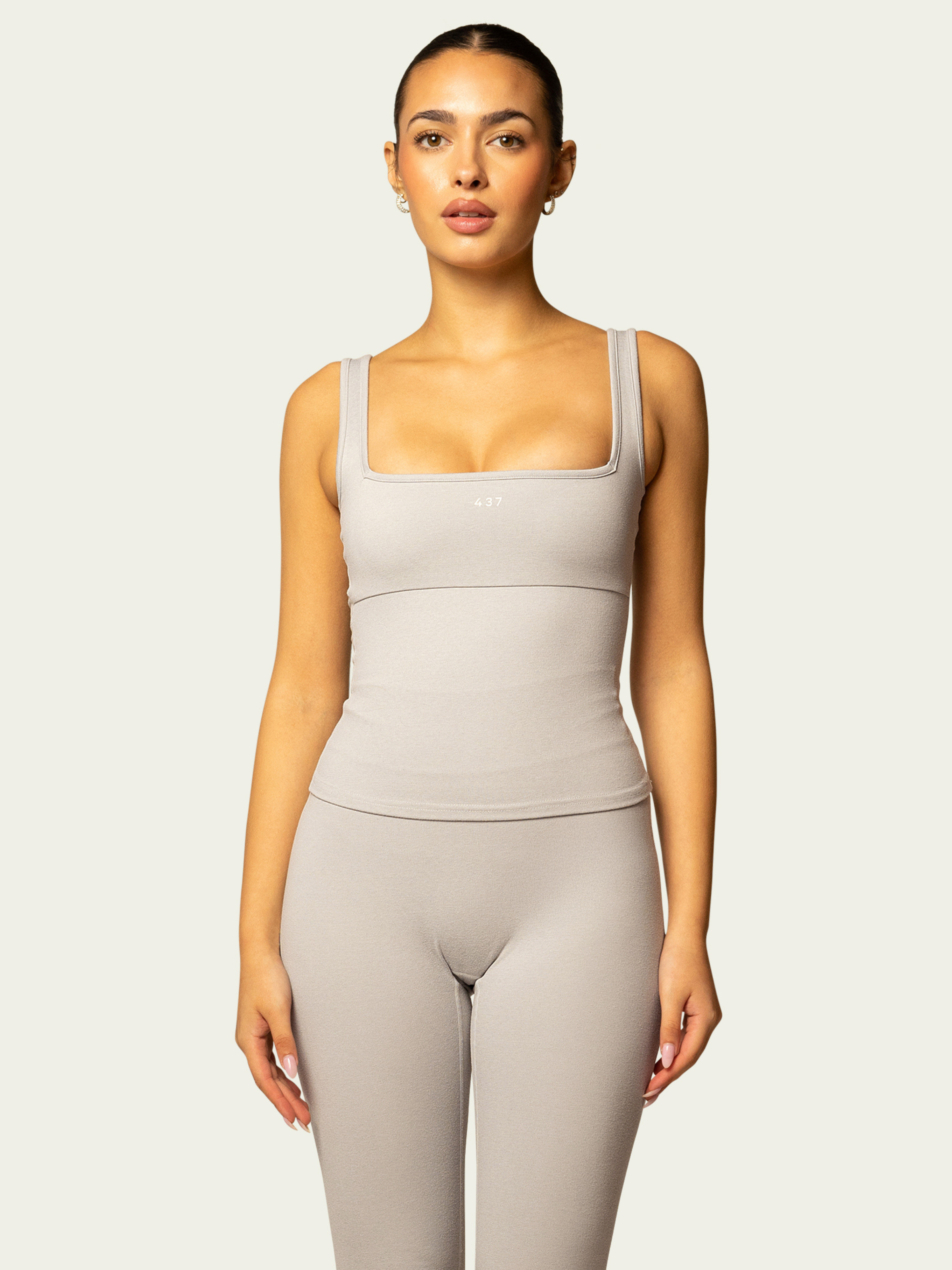 The Square Tank / Heather-Grey