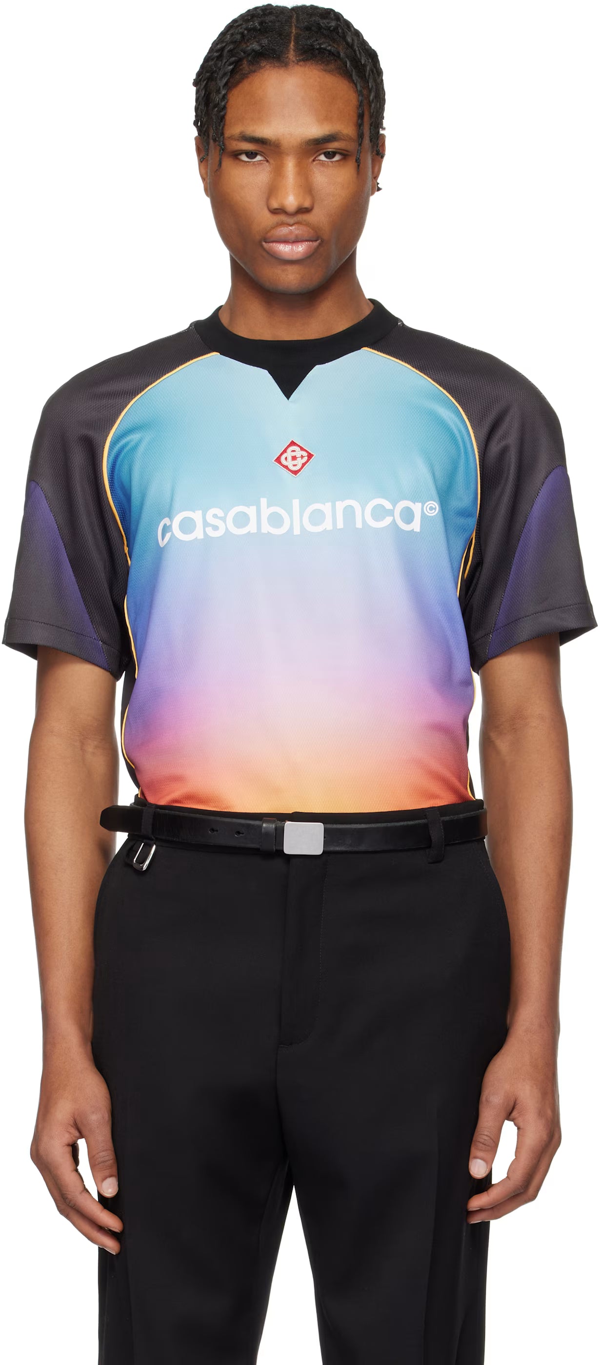 Multicolor Gradient Football T-shirt