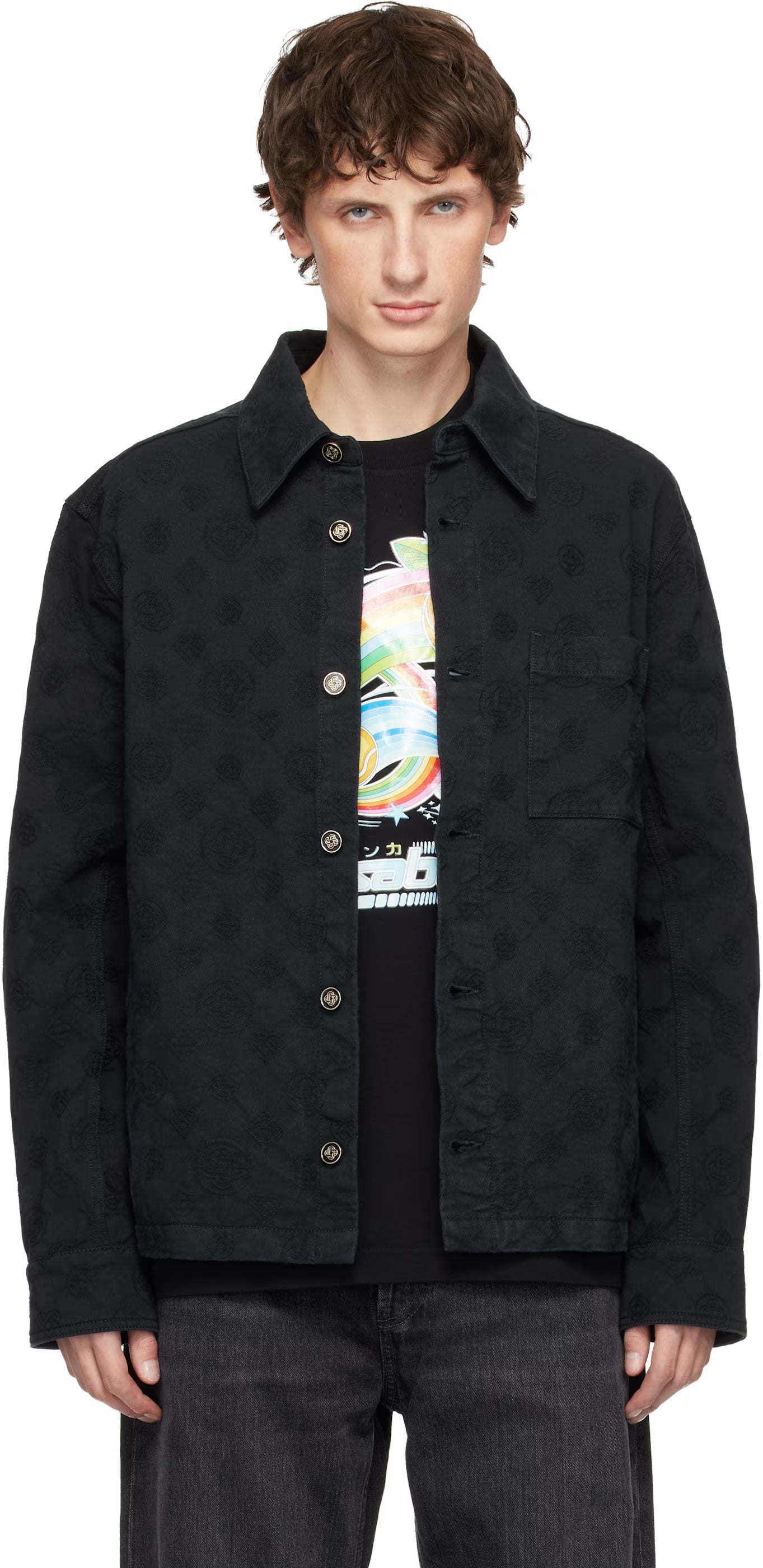 Black Monogram Denim Jacket