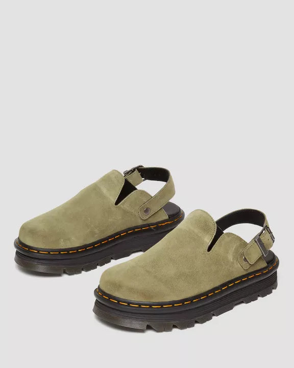 Zebzag Suede Slingback Platform Mules