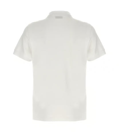 Fendi White Pique Polo Shirt