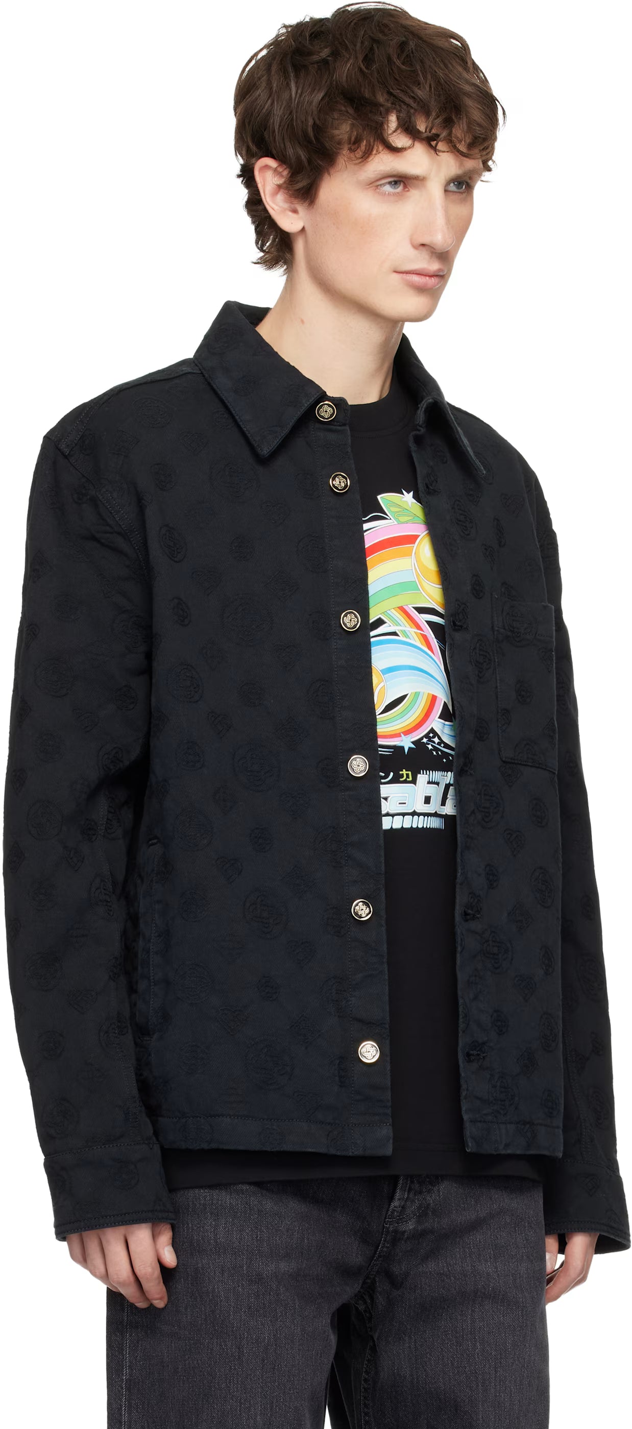 Black Monogram Denim Jacket