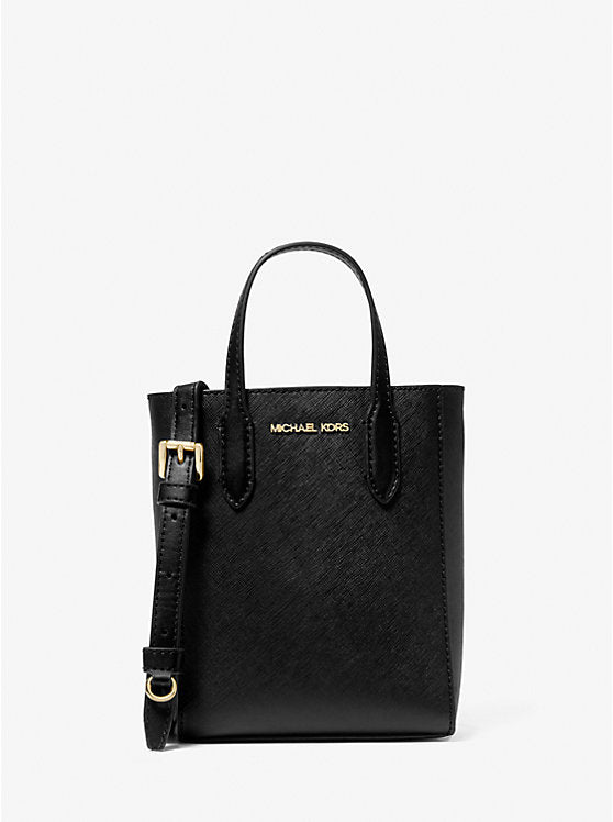 Vincent Extra-Small Saffiano Leather Crossbody Bag With Logo Card Case