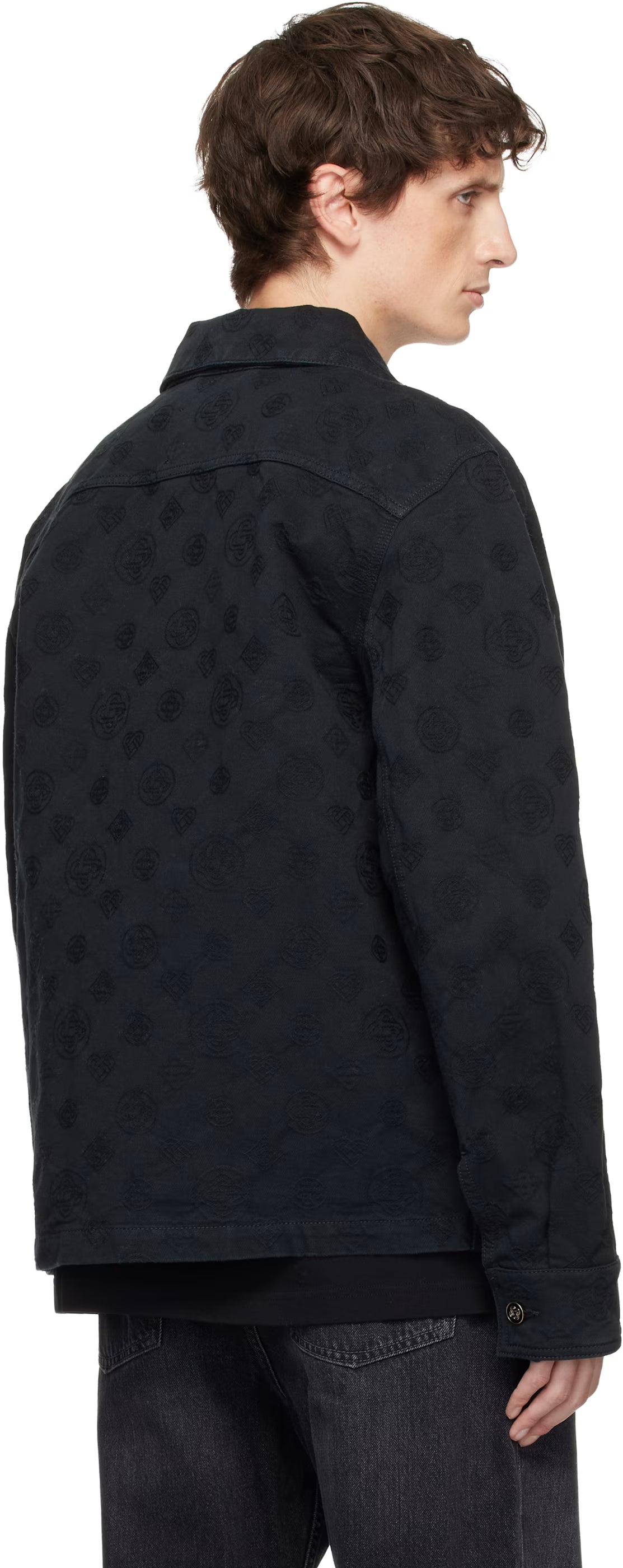 Black Monogram Denim Jacket