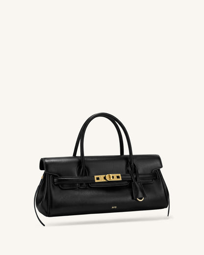Yara Small Top Handle Shoulder Bag - Deep Coffee
