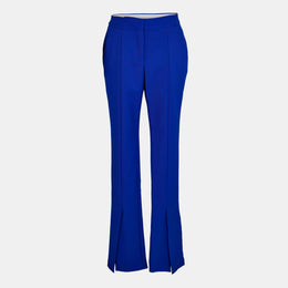 High Waisted Slim Fit Split Hem Trousers