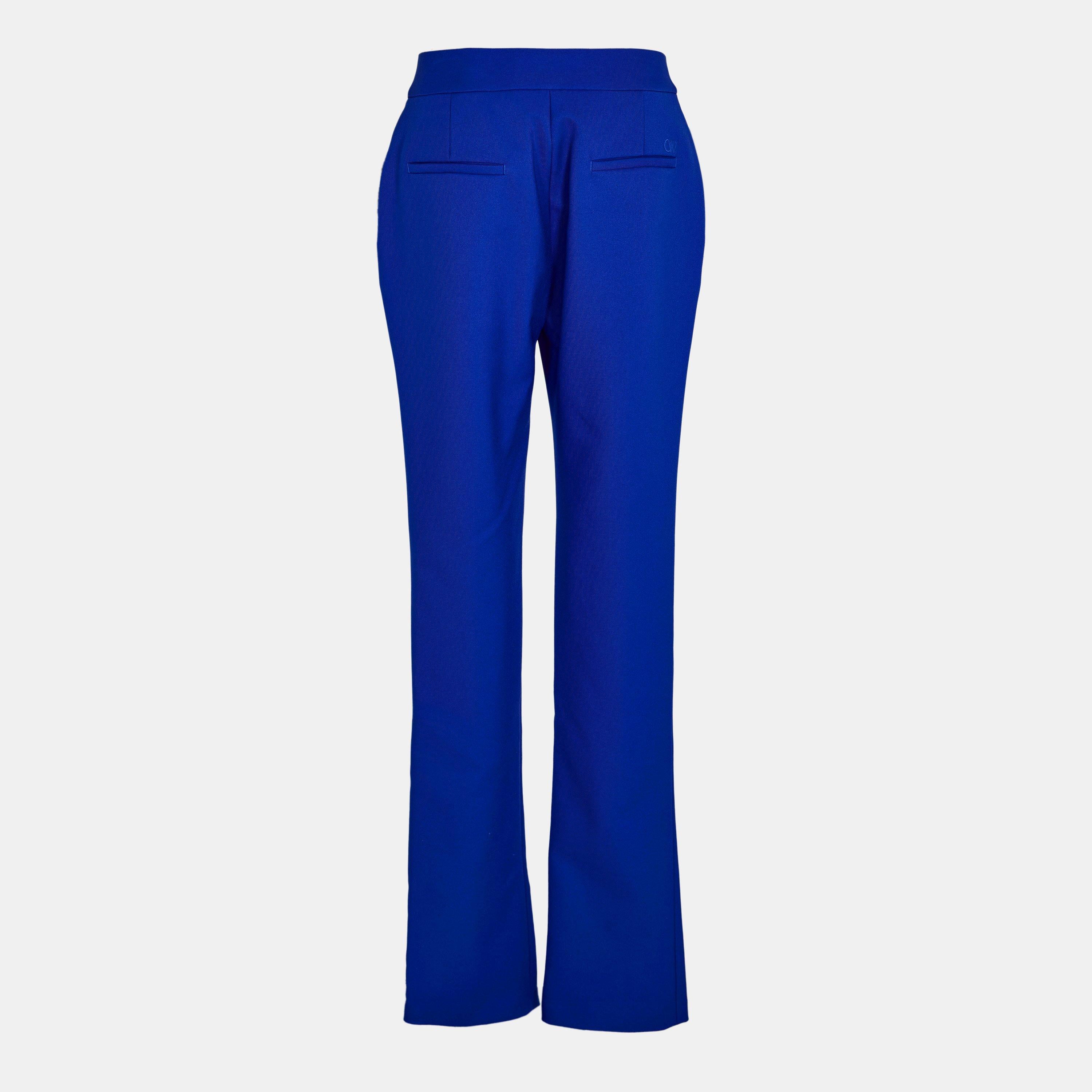 High Waisted Slim Fit Split Hem Trousers