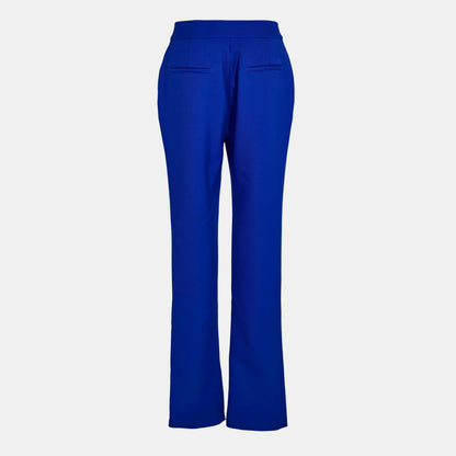 High Waisted Slim Fit Split Hem Trousers