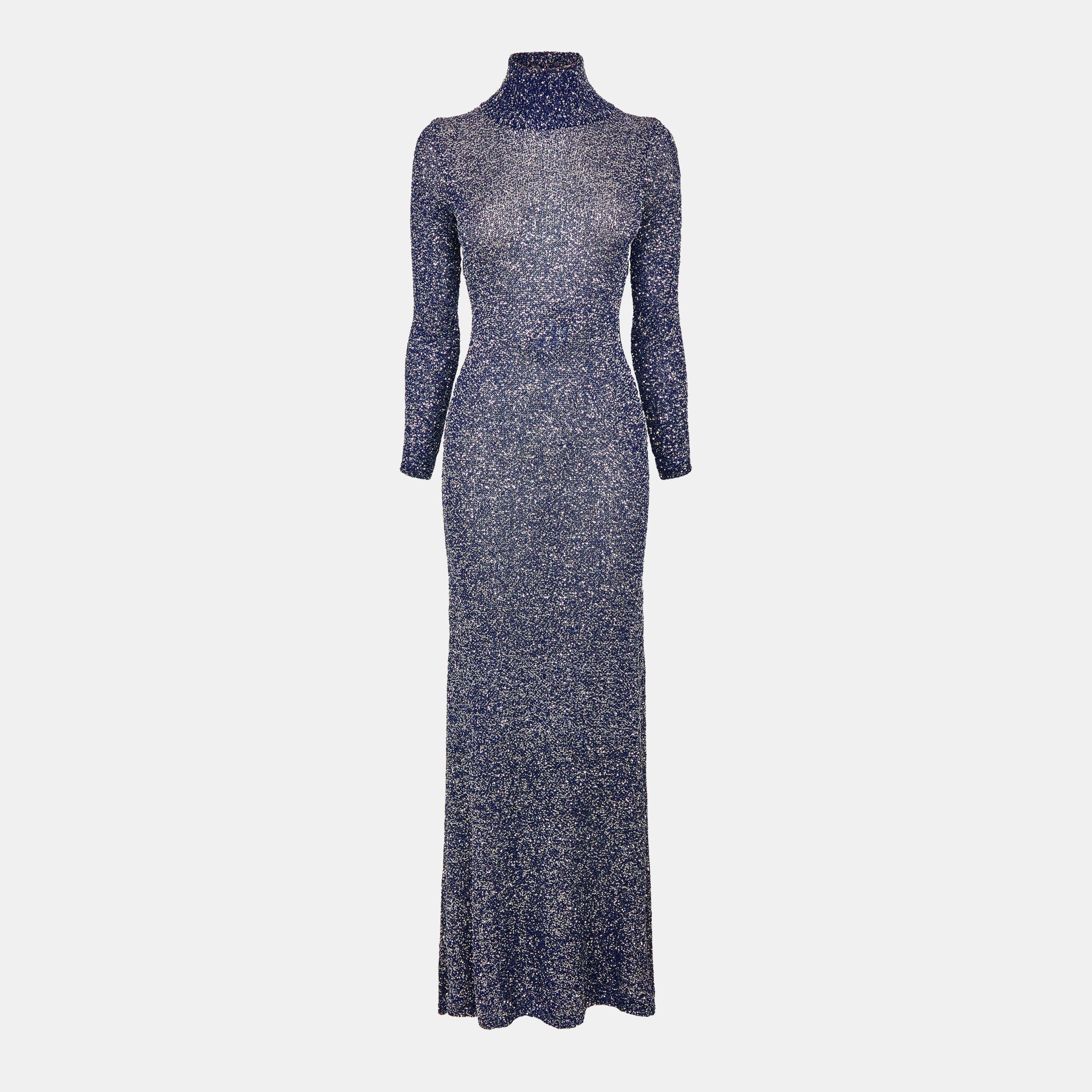 Sequin Knit Maxi Dress