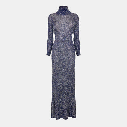 Sequin Knit Maxi Dress