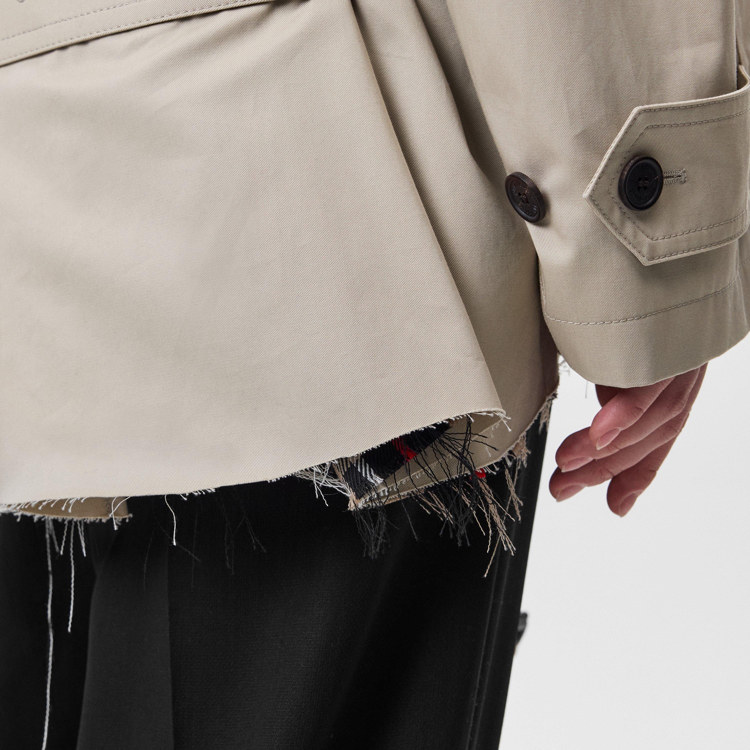Short Cotton Long Sleeve Trench Coat