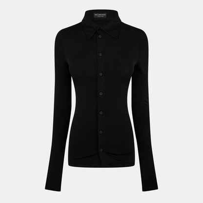 Women's Long-Sleeve Plain Shirt