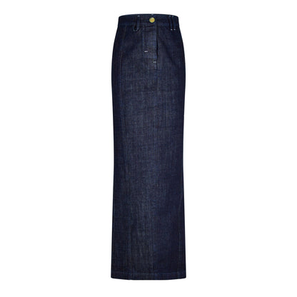 Denim Crayon Maxi Skirt