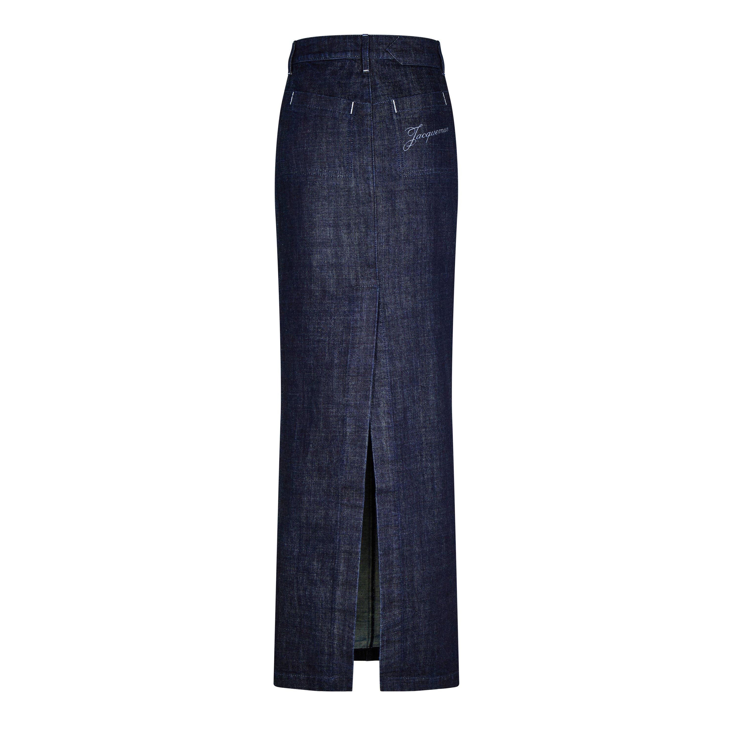 Denim Crayon Maxi Skirt