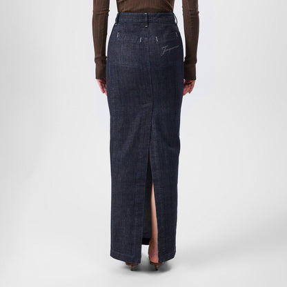 Denim Crayon Maxi Skirt