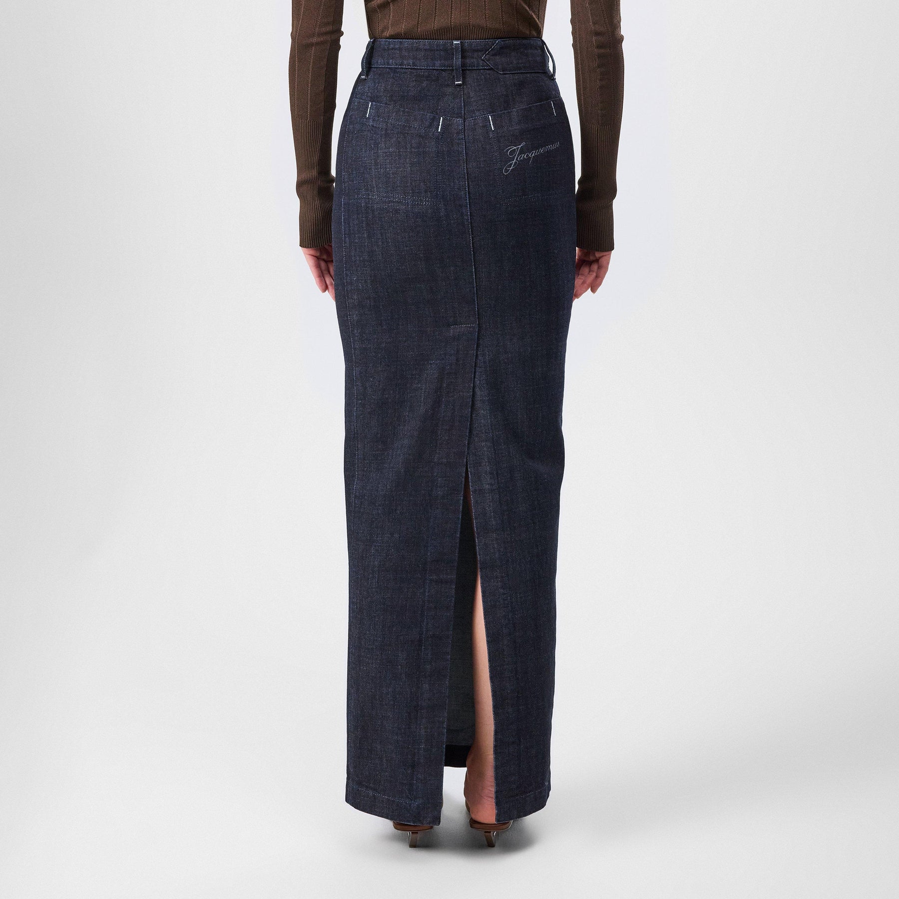 Denim Crayon Maxi Skirt