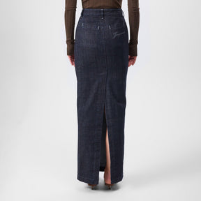 Denim Crayon Maxi Skirt