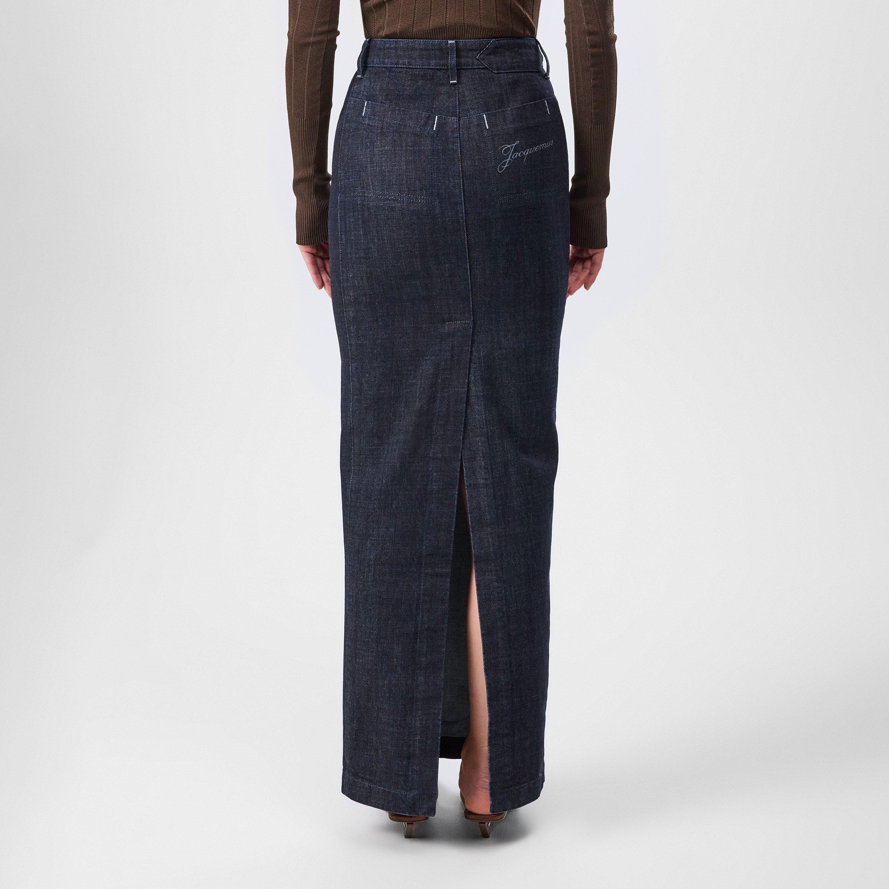 Denim Crayon Maxi Skirt