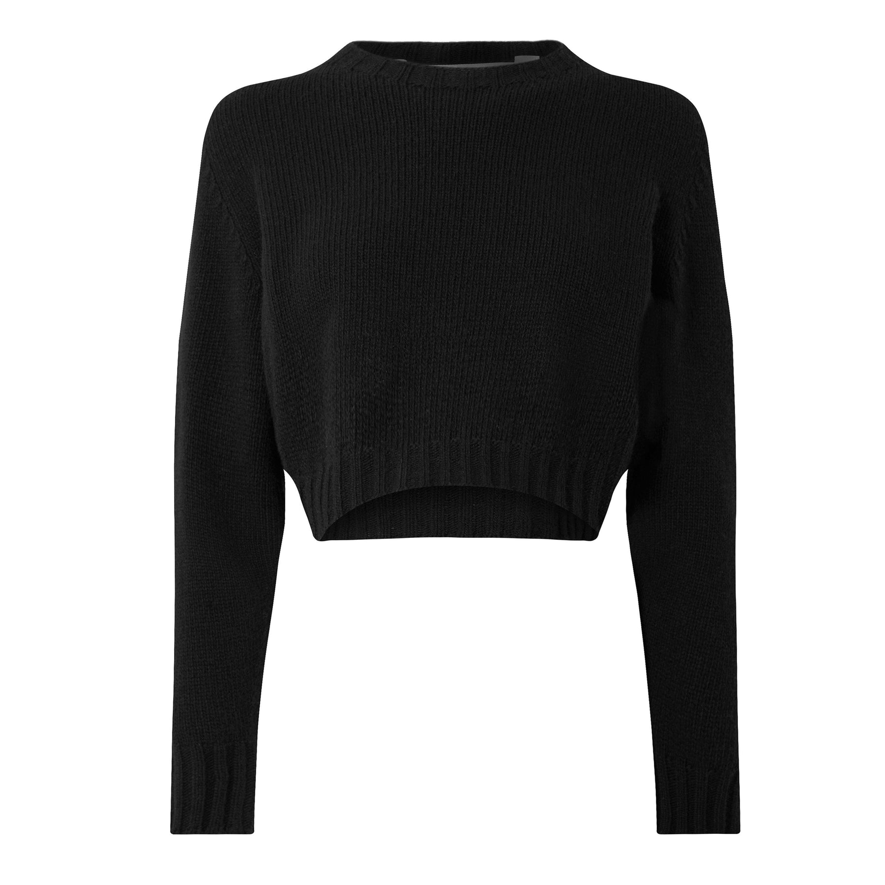 Curved Logo Cropped Sweater
