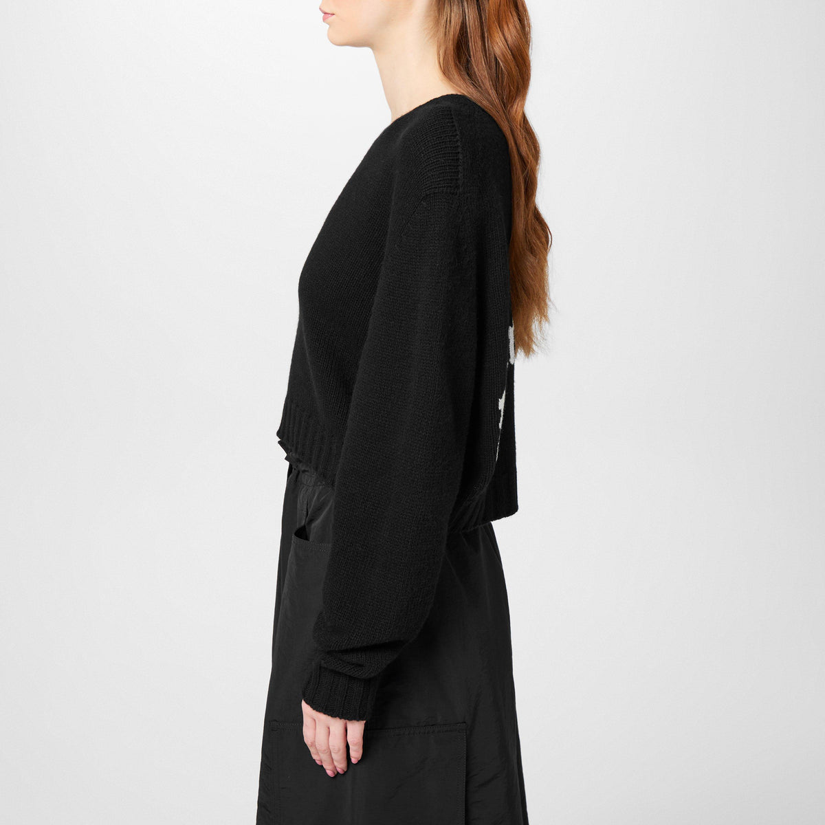 Curved Logo Cropped Sweater