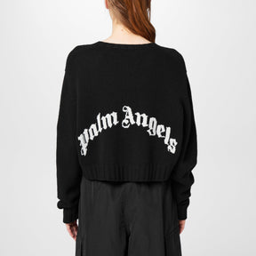 Curved Logo Cropped Sweater
