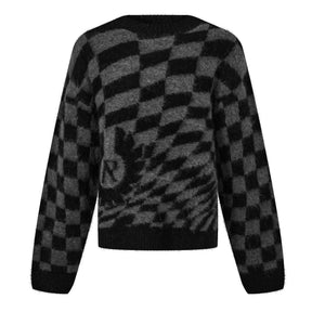 Men's Checkerboard Knit Jumper