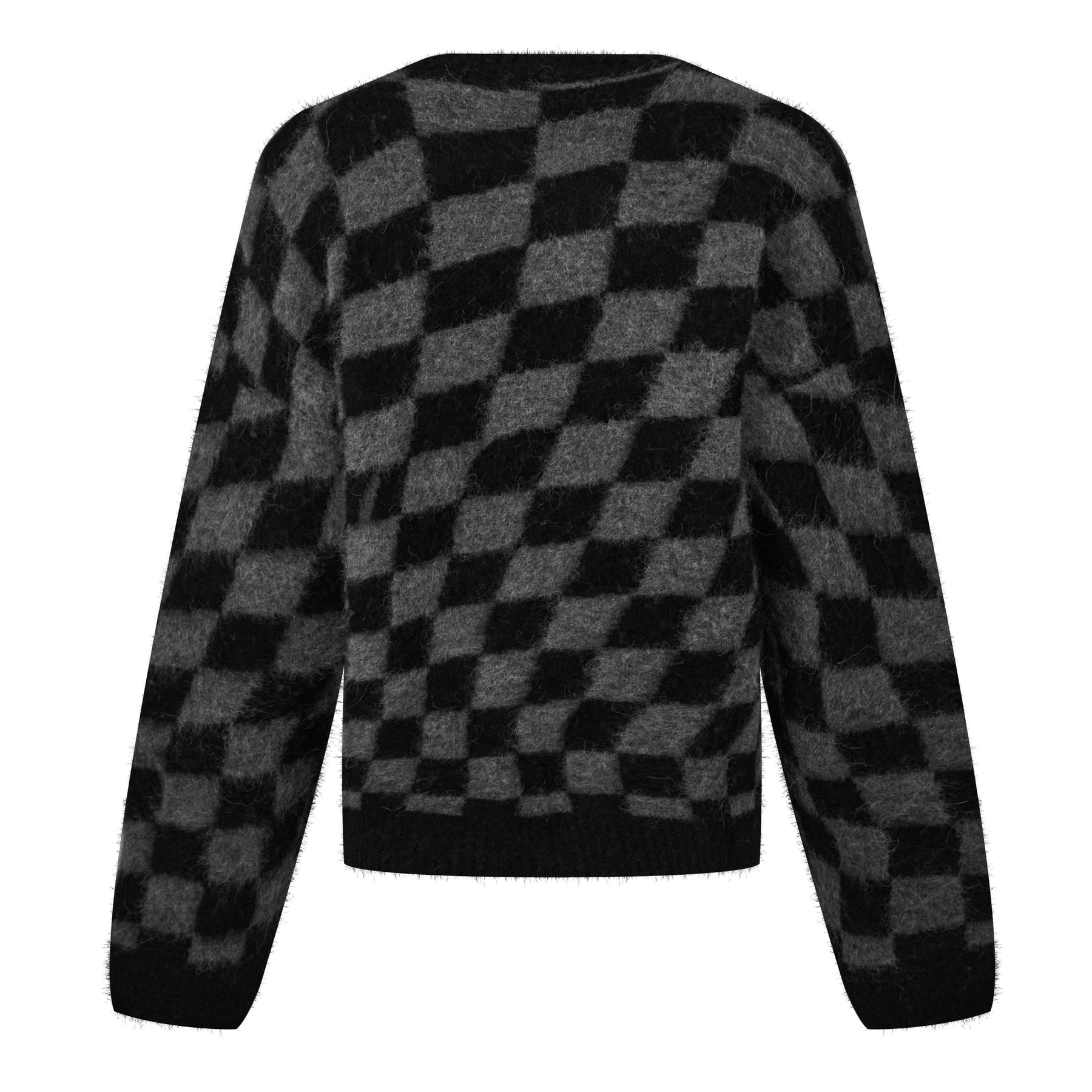 Men's Checkerboard Knit Jumper