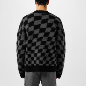 Men's Checkerboard Knit Jumper