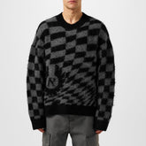 Men's Checkerboard Knit Jumper